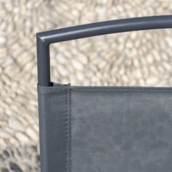 5pc Outdoor Steel Dining Set With Folding Chairs & Square Glass Table Top Gray - Crestlive Products -VIDAXL Sale Store GUEST ae522b66 a1a8 4a55 88ca 9194021fa8ec