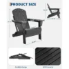 Coucheta Folding Adirondack Chairs Set Of 2 With 1 Side Table, HDPE Outdoor Chairs With Wood Texture, Weather Resistant For Deck, Patio, Pool, Yard -VIDAXL Sale Store GUEST aea68406 8b4b 488f 944e 31165e213da9