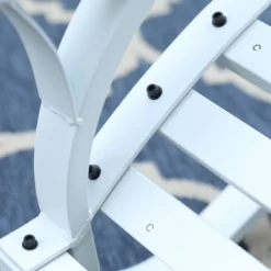 Outdoor Single Seat Steel Patio Chair - White - Captiva Designs -VIDAXL Sale Store GUEST aed70a44 8f46 4dad 92ef 52d64016da39