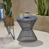 Round Patio Side Table For Outside Use, 17.75" Diameter Iron Outdoor End Table, Patio End Table -Christopher Knight Home -VIDAXL Sale Store GUEST b0dc054c 027e 4f53 b3ee be12a3dace0d