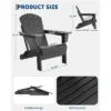 GustoWave Folding Adirondack Chair, HDPE All-Weather Adirondack Chair, Foldable Chair, Weatherproof Adirondack Chairs For Outside -VIDAXL Sale Store GUEST b18a7e55 8129 41cf ac2b 3a1997bbb521