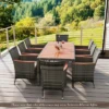 Tangkula 9PCS Patio Rattan Furniture Dining Set Acacia Wood Table Cushioned Chair For Outdoor -VIDAXL Sale Store GUEST b1edced7 f3f2 4065 a5d1 745b1b1b93ee