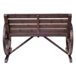 Outsunny Wooden Wagon Wheel Bench Rustic Outdoor Patio Furniture, 2-Person Seat Bench With Backrest 10 Outsunny Wooden Wagon Wheel Bench Rustic Outdoor Patio Furniture, 2-Person Seat Bench With Backrest -VIDAXL Sale Store GUEST b2a3a939 9d33 44f4 9d09 da694bfe5ee7