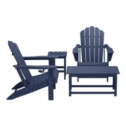 WestinTrends Highland 4-Piece Adirondack Chairs With Cup Holders And Table Set -VIDAXL Sale Store GUEST b2aecd7a 5580 43e6 9c00 d281ed442ef2