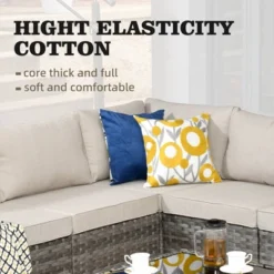 Marlton 9pc Wicker Outdoor Patio Furniture Set Conversation Sofa Sectional With Swivel Chairs And Cushions -VIDAXL Sale Store GUEST b504dbaa 1e71 4e18 8359 f6731d8ad5d7