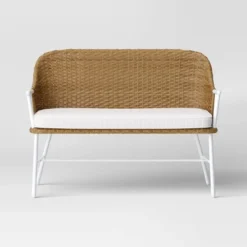 Lenwood Steel Outdoor Patio Garden Bench Brown - Thresholdâ„¢ Designed With Studio McGee