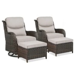 Belord 4 Piece Patio Furniture Set With Swivel Chairs And Ottomans, High Back Deep Seat Cushioned Wicker Swivel Patio Chairs Set Of 2 With Ottoman 17 Belord 4 Piece Patio Furniture Set With Swivel Chairs And Ottomans, High Back Deep Seat Cushioned Wicker Swivel Patio Chairs Set Of 2 With Ottoman -VIDAXL Sale Store GUEST b55e41df fd6d 420d 9b55 05628cf0efb1