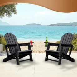 Vulcan Adirondack Chair - HDPE Weather Resistant, No Tools And Hardware Required 5-Minute Assembly, Patio, Firepit Or Lawn Chairs, Black 15 Vulcan Adirondack Chair - HDPE Weather Resistant, No Tools And Hardware Required 5-Minute Assembly, Patio, Firepit Or Lawn Chairs, Black -VIDAXL Sale Store GUEST b7c6a5c2 751a 4ae5 8a24 a169b2ac4ea1