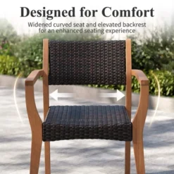 Captiva Designs 9pc Acacia Wood Patio Furniture Set With Expandable Dining Table & Arm Chairs -VIDAXL Sale Store GUEST b8918d44 dc5d 4fda bfc8 750db1fb6b42