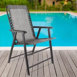 Pure Garden Folding Lounge Chairs – Portable Camping Or Lawn Chairs, Gray, Set Of 2 -VIDAXL Sale Store GUEST ba072f40 4b2e 4f47 a0c7 30afd98eea9d