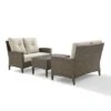 Rockport 3pc Outdoor Wicker Loveseat Seating Set - Crosley -VIDAXL Sale Store GUEST ba66dc19 3ccf 43cf a3d2 b1a42b613320