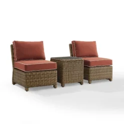 Bradenton 3pc Wicker Armless Chairs With Side Table - Crosley -VIDAXL Sale Store GUEST baaf2de5 705b 4ab0 b80d 1ec48c7807dc