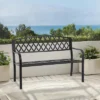 FDW Garden Bench 50 Inch Park Bench Metal Outdoor Benches Weather-Resistant For Lawn Yard Porch Work Entryway, Black -VIDAXL Sale Store GUEST bb21f4e2 908d 4f56 9f41 b8ddf003d38a