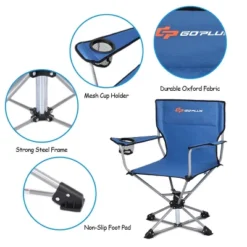 Costway Collapsible Portable Swivel Camping Chair 360degreesFree Rotation For Picnic Fishing -VIDAXL Sale Store GUEST bbf199a1 abbe 44d6 a188 133cf3b2b07b
