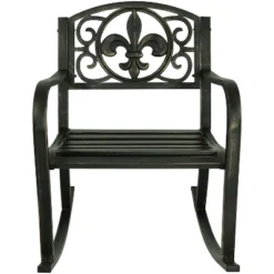 Sunnydaze Decor Sunnydaze Traditional Fleur-de-Lis Design Cast Iron And Steel Outdoor Rocking Chair 14 Sunnydaze Decor Sunnydaze Traditional Fleur-de-Lis Design Cast Iron And Steel Outdoor Rocking Chair -VIDAXL Sale Store GUEST bf15addd 35a0 4f71 9954 9e45d1699038