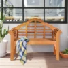 Costway 49'' Outdoor Folding Bench Eucalyptus Wood Backrest Armrest Patio Garden -VIDAXL Sale Store GUEST bf528a61 ed75 4713 947b de9f15491e76