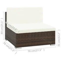 VidaXL Outdoor Patio Lounge Set- 7 Piece, Brown Poly Rattan, Weather-Resistant, Easy Maintenance, Comfortable- Includes 4 Sofas, Table, 2 Ottomans -VIDAXL Sale Store GUEST bfb9ccf2 6c8b 45e1 a12d 72b1c66bac8f