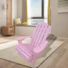 INFURNIC Patio Accent Chairs, Folding Adirondack Chairs With Wide Armrests And High Back Support For Garden Backyard Patio, Pink, 14.76"*17.4"*23.62"