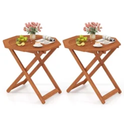 Costway 1/2 PCS Outdoor Patio Folding Wood Dining Table For 4 With 2" Umbrella Hole For Garden -VIDAXL Sale Store GUEST c200c98e f8cb 417c bd43 8cd7fd27fe0d