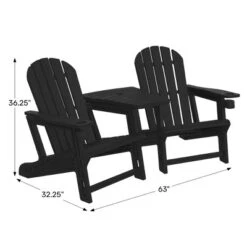 WestinTrends Azura Outdoor HDPE Adirondack Chairs With Connecting Table Tray (Set Of 2), Navy Blue -VIDAXL Sale Store GUEST c2ee4fc4 5497 4edc 86f6 c966c489fc8f