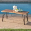 Zion Industrial Coffee Table - Teak/Rustic Metal - Christopher Knight Home -VIDAXL Sale Store GUEST c38fc27f a0a8 4685 a4fb 561b21daa157