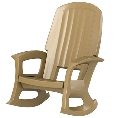 Semco Rockaway Heavy-Duty Outdoor Rocking Chair W/Low Maintenance All-Weather Porch Rocker & Easy Assembly For Deck And Patio, Taupe (4 Pack) 2 Semco Rockaway Heavy-Duty Outdoor Rocking Chair W/Low Maintenance All-Weather Porch Rocker & Easy Assembly For Deck And Patio, Taupe (4 Pack) - Image 2