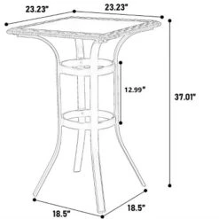 ELJGET 3 Piece Outdoor Bar Stools Set, Outdoor Wicker Patio Bar Height Stools Set With Glass Table Top For Garden, Deck, Balcony, Brown -VIDAXL Sale Store GUEST c4439106 3fbc 4b5f b2f7 b718c777332b