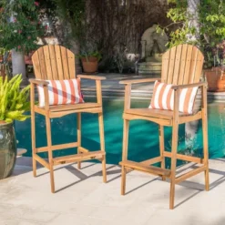 Christopher Knight Home Malibu Outdoor Acacia Wood 29.5 Inch Adirondack Barstools (Set Of 2) -VIDAXL Sale Store GUEST c44a0ad4 d302 47e2 b913 ec30666e0f75