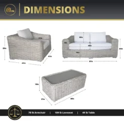 Kinger Home Hawaii 4-Piece Wicker Patio Furniture Set, Outdoor Conversation Patio Set With Deep Seating 12 Kinger Home Hawaii 4-Piece Wicker Patio Furniture Set, Outdoor Conversation Patio Set With Deep Seating -VIDAXL Sale Store GUEST c51adbeb edb7 4158 808b 20eaa055f2c7