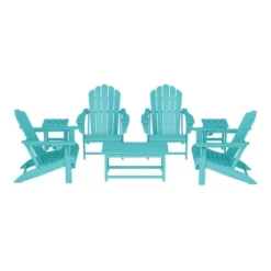 WestinTrends Highland 7-Piece HDPE Outdoor Patio Furniture Adirondack Conversation Set -VIDAXL Sale Store GUEST c523e322 50f9 40ce a367 6004be5bba73