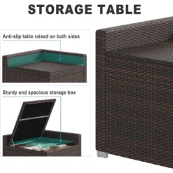 8-Piece Outdoor Patio Furniture Set, Modular Pe Rattan Wicker Sectional Sofa With Glaass Top Table For Garden And Backyard, All-Weather Design, Beige -VIDAXL Sale Store GUEST c52a317f 53d2 49bb 985d 00440250421f