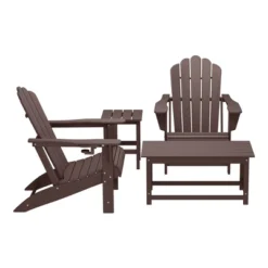 WestinTrends Highland 4-Piece Adirondack Chairs With Cup Holders And Table Set -VIDAXL Sale Store GUEST c6915f01 2407 46a5 9109 172559da6b3a