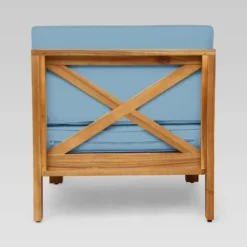 Brava 5pc Acacia Sectional Sofa Set - Teak/Blue - Christopher Knight Home 7 Brava 5pc Acacia Sectional Sofa Set - Teak/Blue - Christopher Knight Home -VIDAXL Sale Store GUEST c9496fc0 1bc1 46aa b305 6191d217a6bf