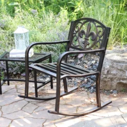 Sunnydaze Decor Sunnydaze Traditional Fleur-de-Lis Design Cast Iron And Steel Outdoor Rocking Chair 12 Sunnydaze Decor Sunnydaze Traditional Fleur-de-Lis Design Cast Iron And Steel Outdoor Rocking Chair -VIDAXL Sale Store GUEST c997a72d 3462 4981 bfe9 ea3d35f3d718