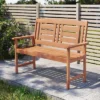 Tangkula Patio Wood Bench Garden Loveseat W/Inclined Backrest Long Armrests Wood Grain -VIDAXL Sale Store GUEST c9a2d5f7 4501 4b03 b6e1 ccb617434c6d