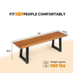 Karl Home | Patio Poplar Wooden Bench