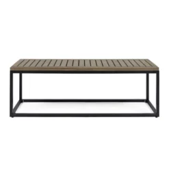 Christopher Knight Home Jeco 54" Outdoor Acacia Wood Bench, Gray/Black -VIDAXL Sale Store GUEST cb558b54 987f 4764 bd9a 80d983249054