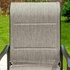 7pc Patio Dining Set With Wood Grain Tabletop & Metal Padded Arm Chairs - Captiva Designs -VIDAXL Sale Store GUEST cc0e1555 05ad 41ac a12e cee2242704bf