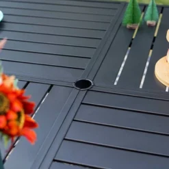 Captiva Designs 9pc Outdoor Slat-top Square Metal Dining Table And Thick Cushion Fixed Wicker Chairs -VIDAXL Sale Store GUEST cccb3fd6 66ff 41c4 9149 89b28b0cbf3f