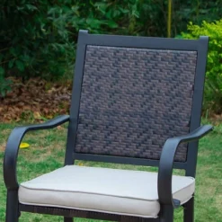 5pc Patio Dining Set With Steel Table & Rattan Chairs - Captiva Designs -VIDAXL Sale Store GUEST cd10ecfe fee3 425d 9ad1 f2bc41dd0dff