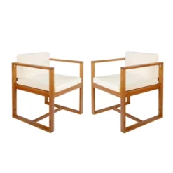 DSVIMOY 2 Pieces Outdoor Dining Chairs Set With Arm, Dining Chair For Patio, Beige, 23"*24.75"*31.5" -VIDAXL Sale Store GUEST ce78cc48 6850 4cf1 bd91 01dd7632e6a6