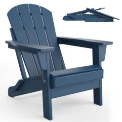 GustoWave Folding Adirondack Chair, HDPE All-Weather Adirondack Chair, Foldable Chair, Weatherproof Adirondack Chairs For Outside -VIDAXL Sale Store GUEST cf6d5f26 c453 45f2 81a2 66e69f7cad3f