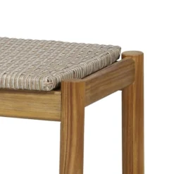 Dexmalle Rustic Patio 3 Seater Bench With Rattan Cushion -VIDAXL Sale Store GUEST cf9577ff d419 4c7e 83a2 eabcc1eeb599