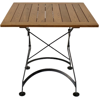 Sunnydaze Decor Sunnydaze Indoor/Outdoor Chestnut Wood Portable Folding Square Patio Bistro Table - 31" - Brown 6 Sunnydaze Decor Sunnydaze Indoor/Outdoor Chestnut Wood Portable Folding Square Patio Bistro Table - 31" - Brown - Image 6
