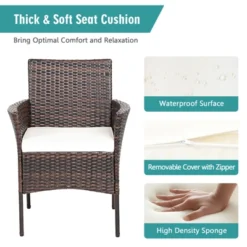 Tangkula Outdoor 2 PCS Rattan Dining Chair Patio Cushioned Arm Chair W/Zipper Brown 16 Tangkula Outdoor 2 PCS Rattan Dining Chair Patio Cushioned Arm Chair W/Zipper Brown -VIDAXL Sale Store GUEST d055b049 b56c 4bee 90a3 6d4888a26ade