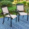 7pc Outdoor Dining Set With Sling Chairs & Large Rectangle Table With Umbrella Hole - Captiva Designs -VIDAXL Sale Store GUEST d0cbfdd7 769c 4269 9fb7 d68f7514b9ec