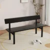 Black Bench, Wooden Dining Bench，For Outdoor, Dining Room, Bedroom With Backrest -VIDAXL Sale Store GUEST d2a0e132 a52c 4cad 9a57 c389a4ad442d