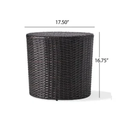 Sapphtopaz Outdoor End Table Modern Rattan Hourglass Outdoor End Table Outdoor Side Table, Patio Table Small Table For Backyard, Balcony, Porch -VIDAXL Sale Store GUEST d33d09b6 d10c 4be8 8e70 1cbe4c786d34