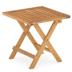 Tangkula Outdoor Folding Side Table Acacia Wood End Table Square Patio Bistro Table -VIDAXL Sale Store GUEST d4c79d97 7a8e 4f4c b38d a7c383983242