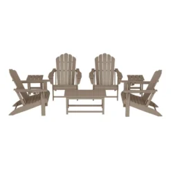 WestinTrends Highland 7-Piece HDPE Outdoor Patio Furniture Adirondack Conversation Set -VIDAXL Sale Store GUEST d50901f6 8e68 4ff7 add3 476184039a0d